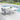 Outdoor square white glass table-comfortable white seatings malta