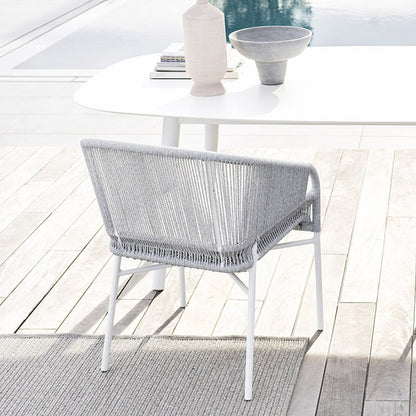 Aluminium white patio seating-comfortable white patio chair malta