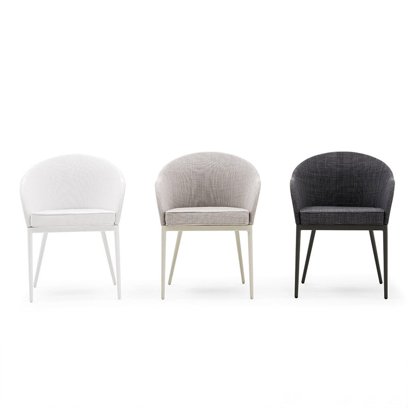 Comfortable white grey black chairs-aluminium chairs malta