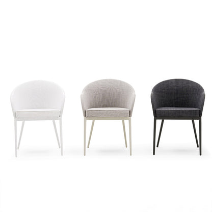 Comfortable white grey black chairs-aluminium chairs malta