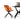 Ergonomic orange black chair-lowback standing black-orange chair malta