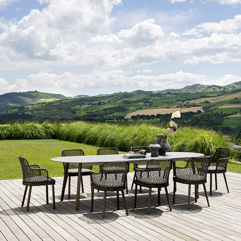 Garden long round table-malta best garen furniture malta