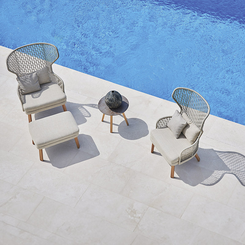High back seatings footrest-garden coffee table malta