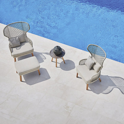 High back seatings footrest-garden coffee table malta