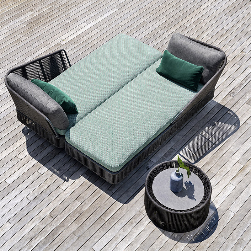 Outdoor connected chair desk high back malta
