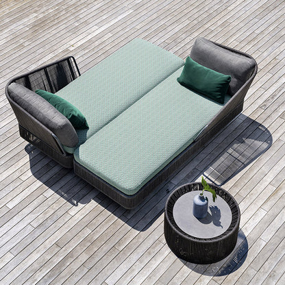 Outdoor connected chair desk high back malta