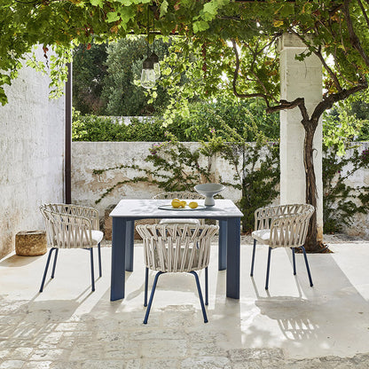 Outdoor executive square table-comfortable chairs malta