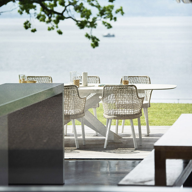 Outdoor modern white dining furniture-malta outdoor dining white furniture malta