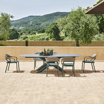 Outdoor round executive table-armchairs comfortable seatings malta