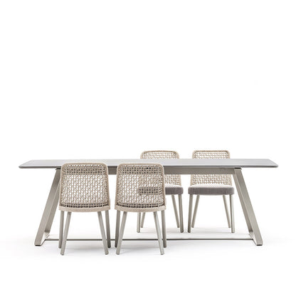 Outdoor square executive table-comfortable dining seatings malta