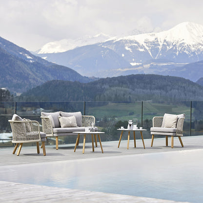 Outdoor white desk table- small tables comfortable seatings malta