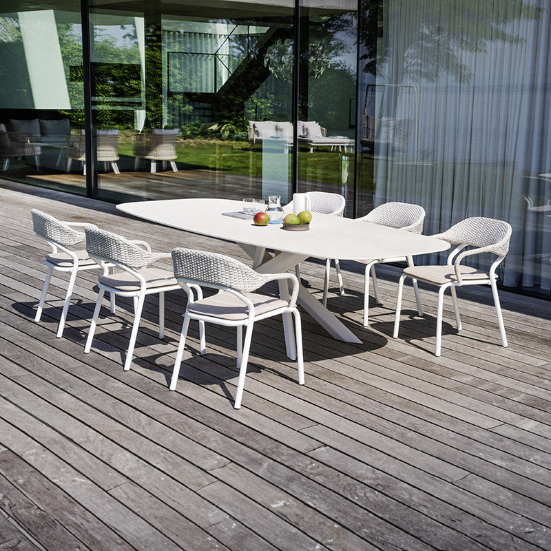 Round outdoor white side table-malta best side outdoor round table malta