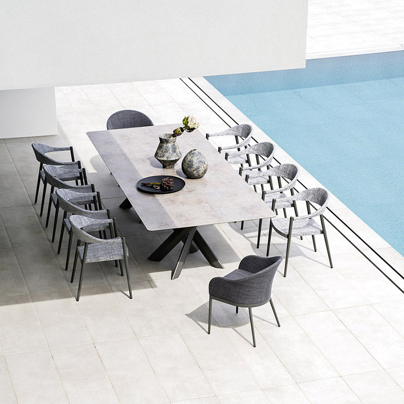 Square steel modern table-mesh maat ergonomic material chairs malta