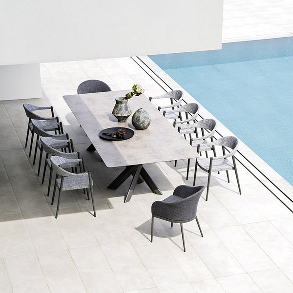 Square steel modern table-mesh maat ergonomic material chairs malta