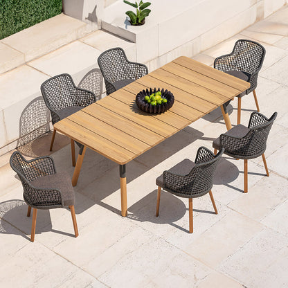 Wooden outdoor table-comfortable seatings malta