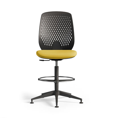 Yellow black standing armless chair-armless standing yellow chair malta